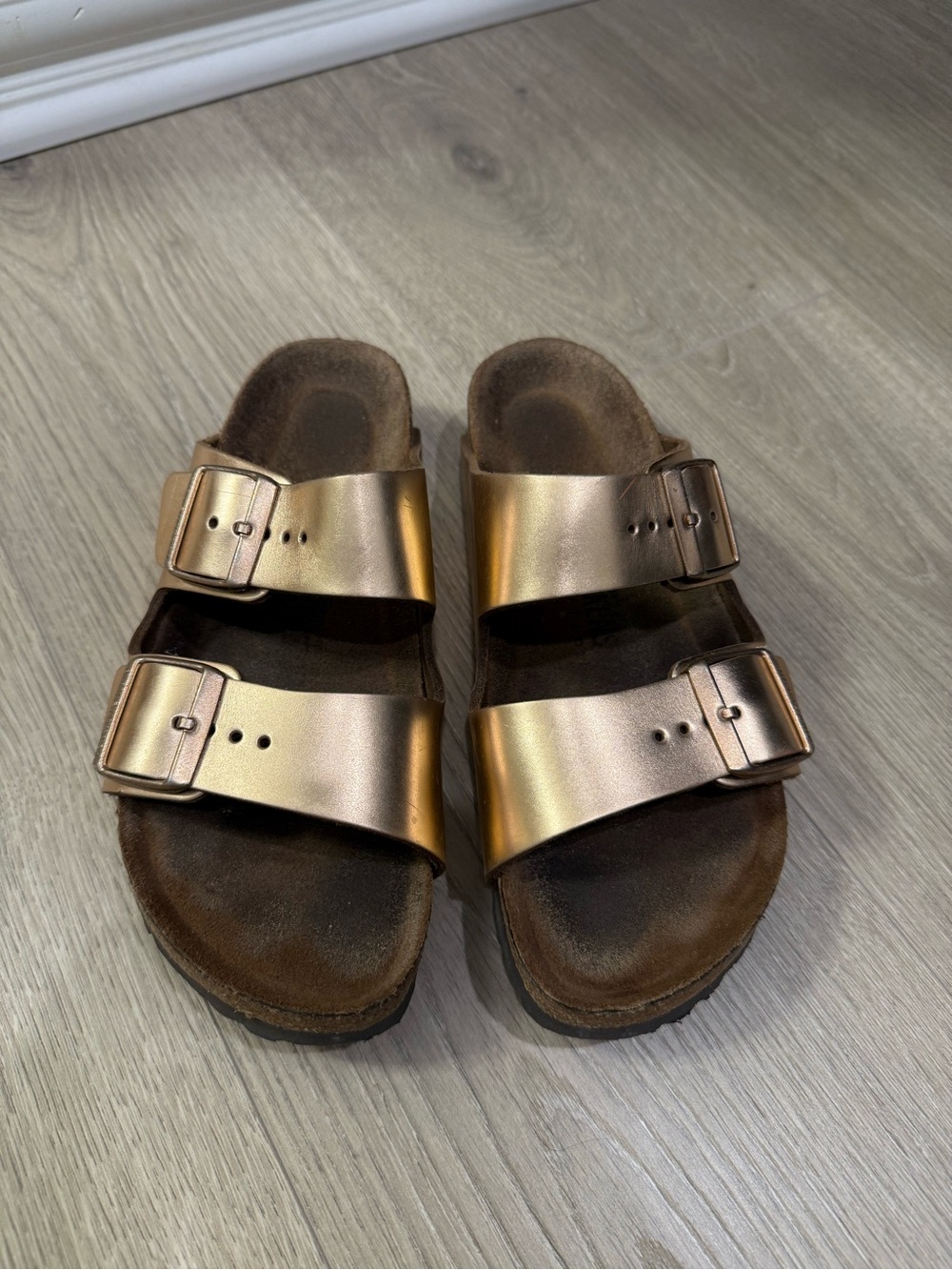 Gold Birkenstocks